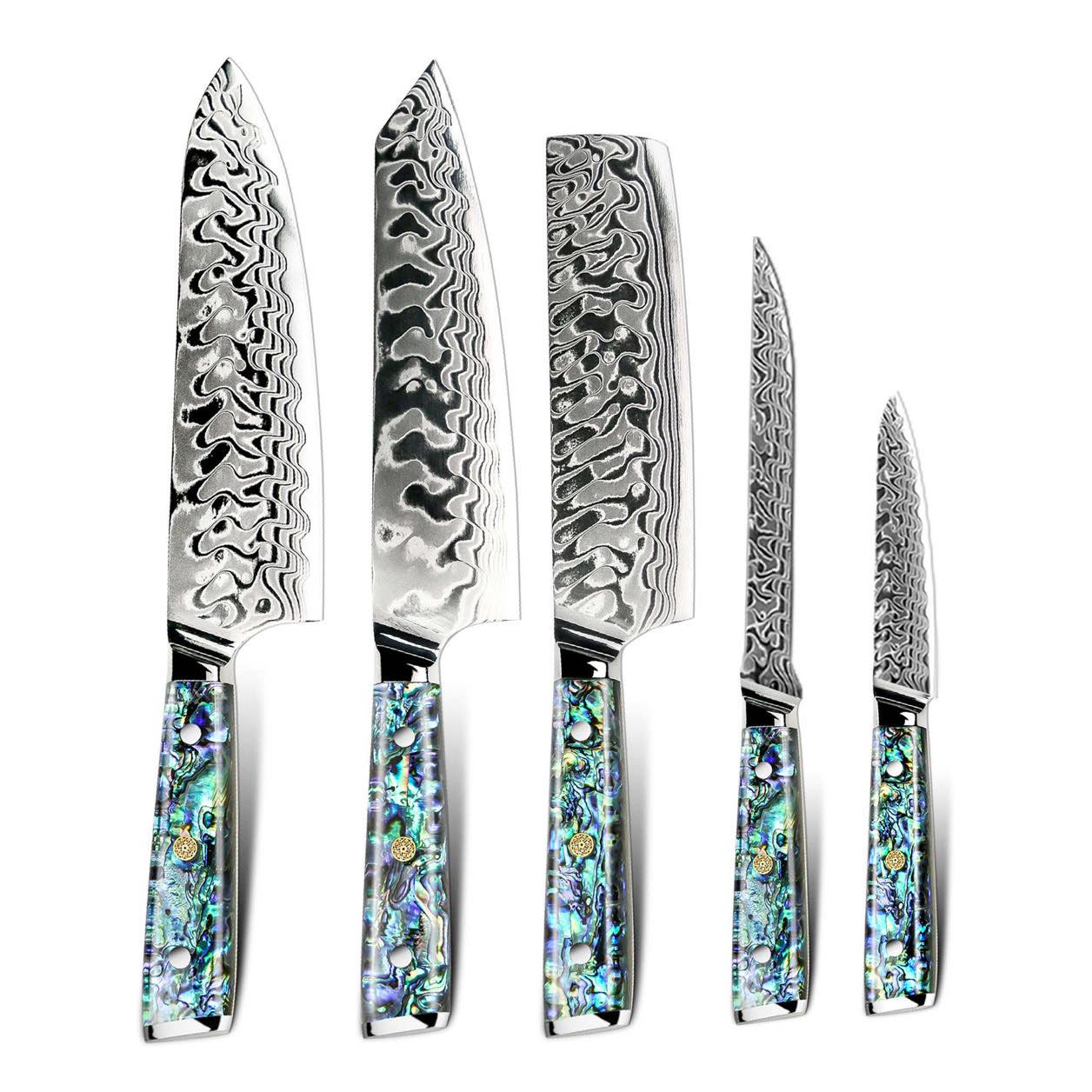 Suraisu Master Chef 5 Pcs Knife Set - Chef Knife | Nakiri Cleaver | Korouchi | Boning Knife Set