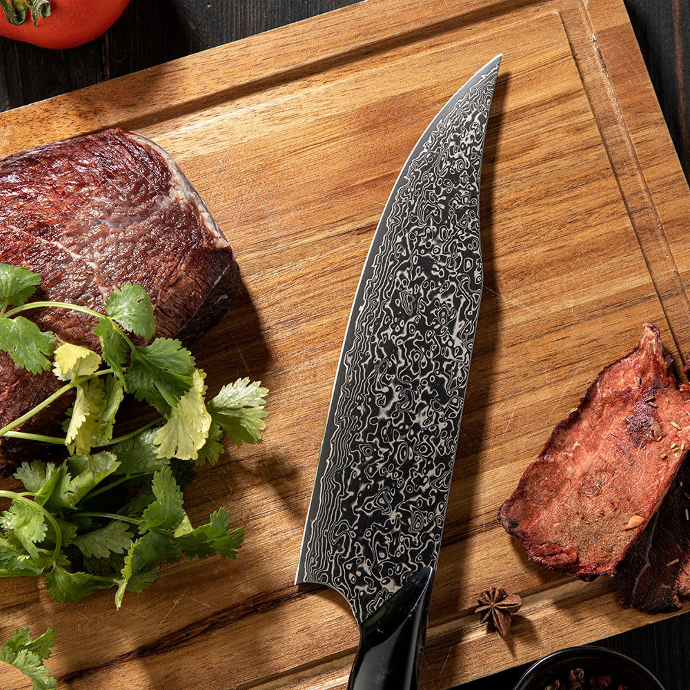 Suraisu Chef Knife - Black Diamond Edition - 8 Inch Gyuto