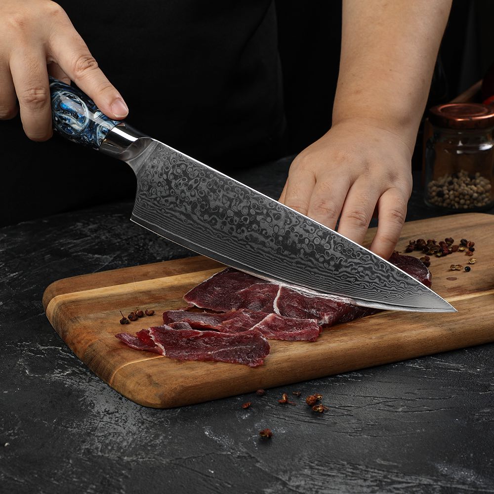 Suraisu 5-Piece Kitchen Knife Set - Chef | Bread | Santoku | Paring Knife - Starry Night Collection