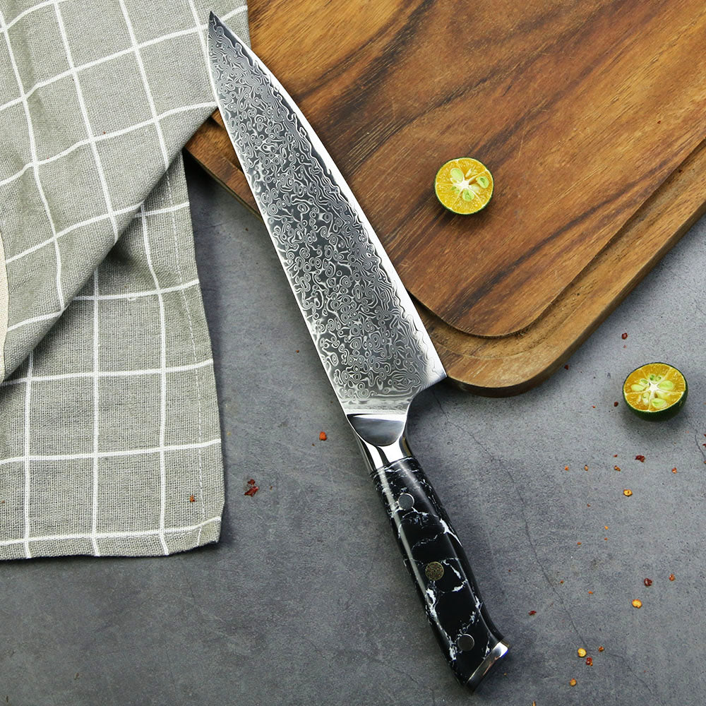 5 Pcs Damascus Kitchen Knife Set AUS10 Chef Knife Kiritsuke Boning
