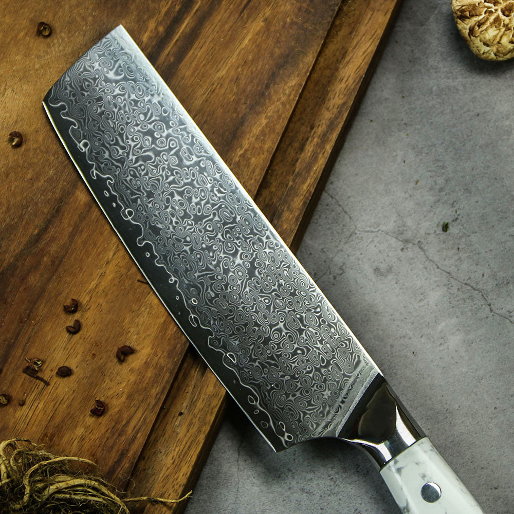 MOSFiATA Nakiri Knife 7 Inch Vegetable Cleaver Knife, 5Cr15Mov